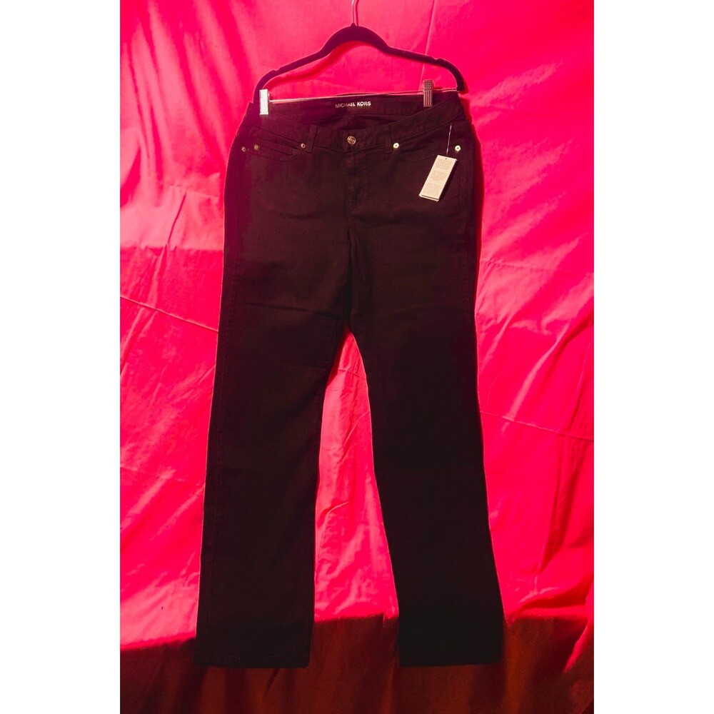 MICHAEL KORS BRAND NEW WOMANS BLACK JEANS STRETCH COTTON DENIM SIZE 14W!!
